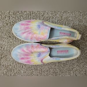 Skechers Tie Dye Hype Slip On Shoes Casual Hippie Loafer Shoes Womens Size 9